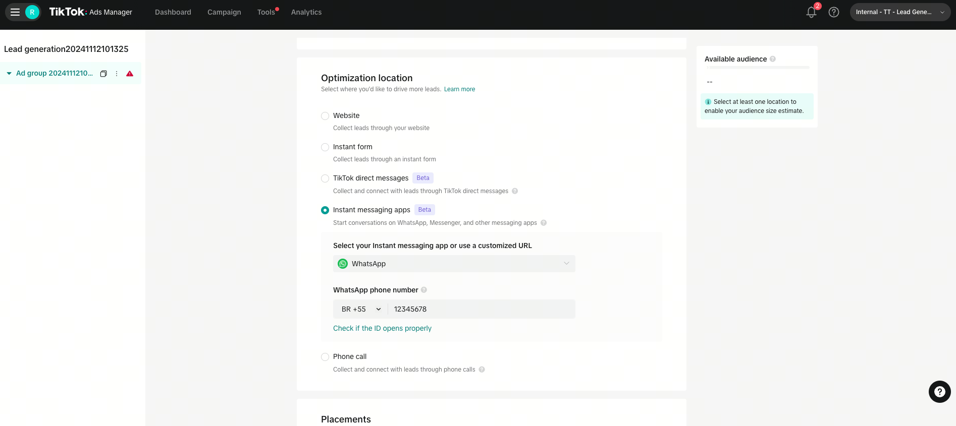 Instant Messaging setup 3